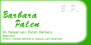 barbara palen business card
